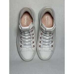 Skechers Snoop Dogg Sneaker Women 8.5 Pink White Leather Slip Ins Hands Free